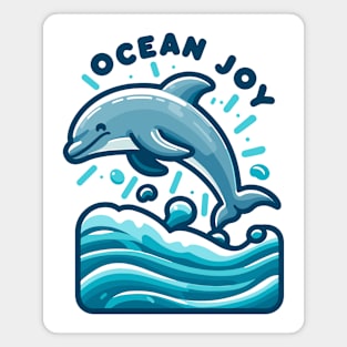 Ocean Joy: Leaping Dolphin Delight Magnet